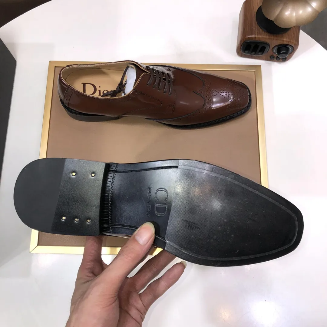 Men's shoes 💰640💰[Dior] (water-dyed cowhide lining) Dior original 1:1 high quality factory, imported original materials, imported version of raw cowhide, water-dyed cowhide lining, original TPU outsole, code number: 38-44